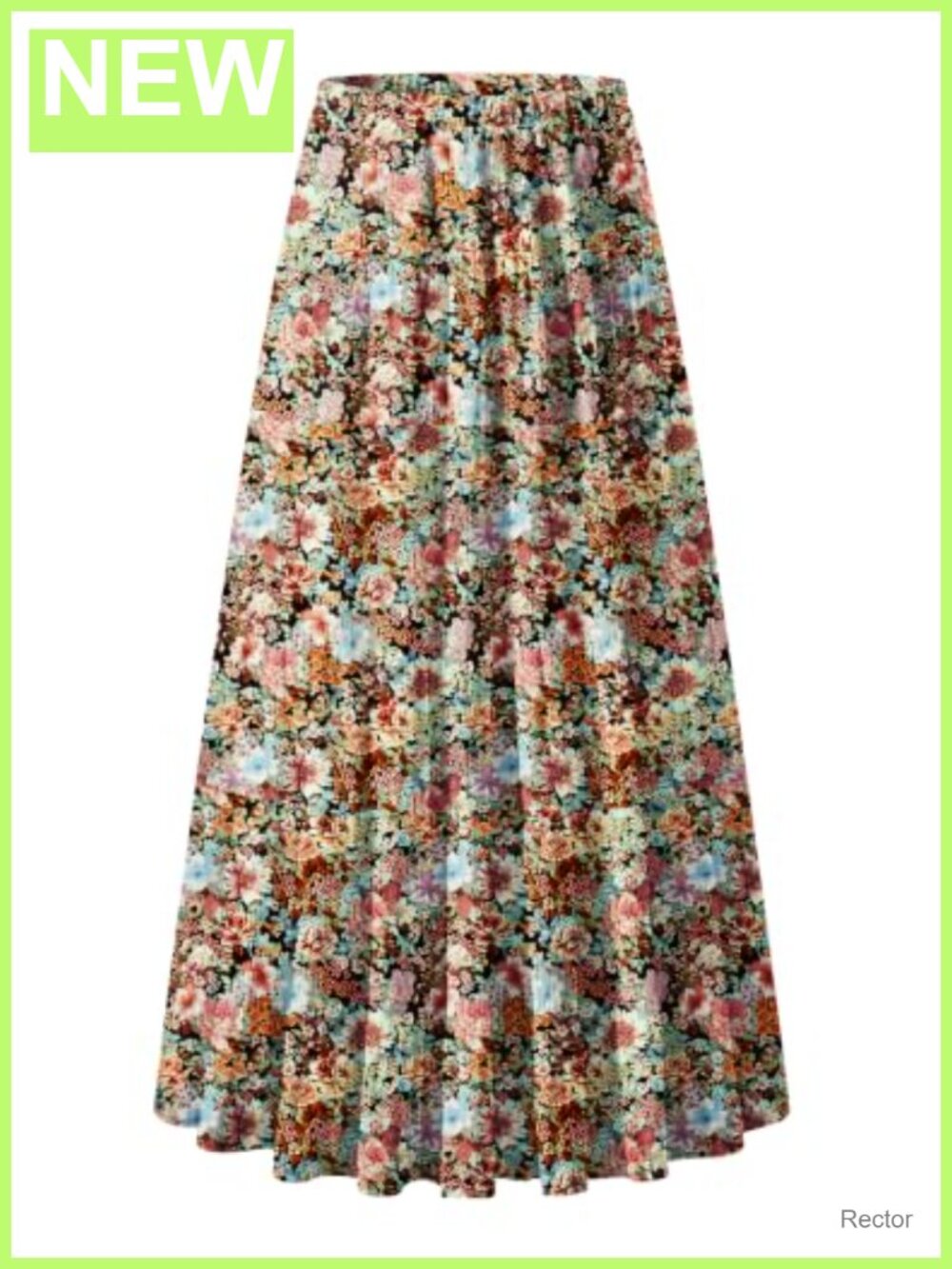 Chiffon High Waist Pleated A Line Maxi Skirt with Pockets